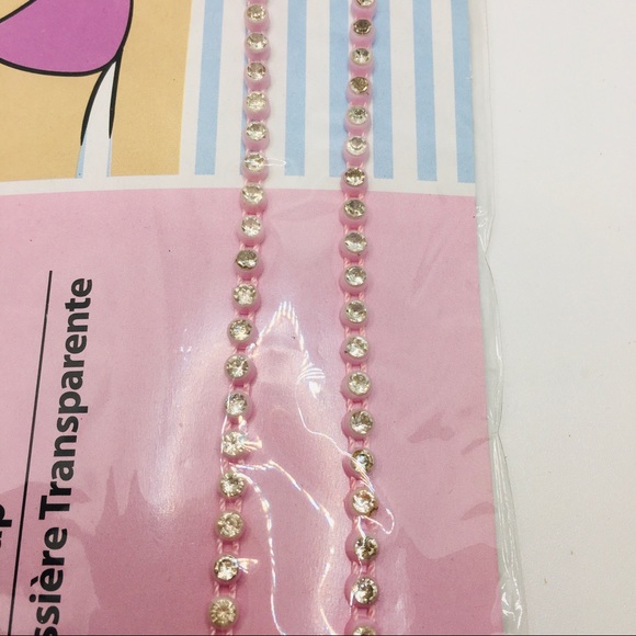 BRA STRAPS TRANSPARENT PINK WITH RHINESTONES!!! - Picture 7 of 14